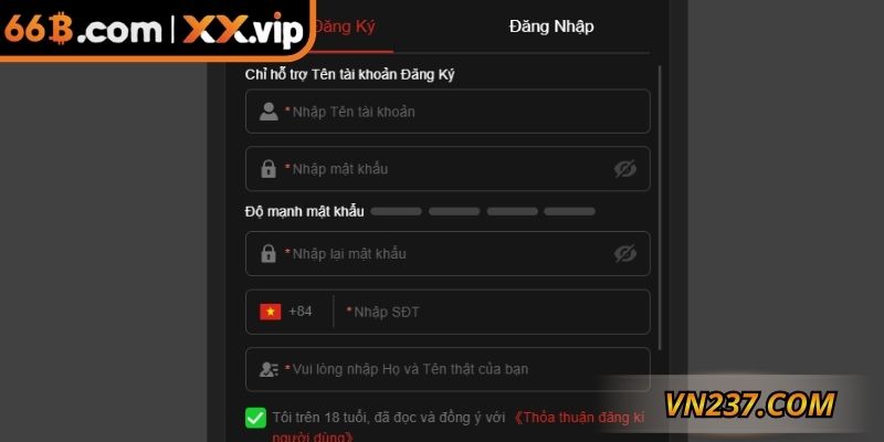 Hướng dẫn đăng ký 66B đơn giản và nhanh chóng